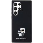 Carcasa Karl Lagerfeld Silicone Karl & Choupette Metal Pin compatibila cu Samsung Galaxy S24 Ultra, Negru 2 - lerato.ro