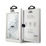 Carcasa Karl Lagerfeld Liquid Glitter Karl Head, Ring MagSafe, compatibila cu iPhone 15 Pro, Transparent 17 - lerato.ro
