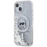 Carcasa Karl Lagerfeld Liquid Glitter Karl Head, Ring MagSafe, compatibila cu iPhone 13 / 14 / 15, Transparent 3 - lerato.ro