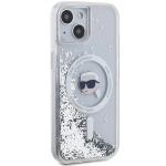 Carcasa Karl Lagerfeld Liquid Glitter Karl Head, Ring MagSafe, compatibila cu iPhone 13 / 14 / 15, Transparent 5 - lerato.ro