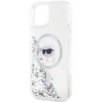 Carcasa Karl Lagerfeld Liquid Glitter Karl Head, Ring MagSafe, compatibila cu iPhone 13 / 14 / 15, Transparent 7 - lerato.ro