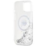 Carcasa Karl Lagerfeld Liquid Glitter Karl Head, Ring MagSafe, compatibila cu iPhone 13 / 14 / 15, Transparent 8 - lerato.ro