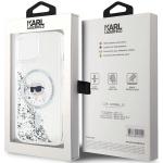 Carcasa Karl Lagerfeld Liquid Glitter Karl Head, Ring MagSafe, compatibila cu iPhone 13 / 14 / 15, Transparent 9 - lerato.ro
