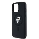 Carcasa Karl Lagerfeld Silicone Karl & Choupette, Ring MagSafe, compatibila cu iPhone 15 Pro Max, Negru 15 - lerato.ro