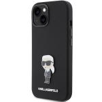Carcasa Karl Lagerfeld Silicone Ikonik Metal Pin compatibila cu iPhone 15, Negru 3 - lerato.ro