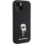 Carcasa Karl Lagerfeld Silicone Ikonik Metal Pin compatibila cu iPhone 15, Negru 5 - lerato.ro