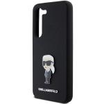 Carcasa Lagerfeld Silicone Ikonik Metal Pin compatibila cu Samsung Galaxy S23, Negru 7 - lerato.ro