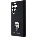 Carcasa Lagerfeld Silicone Ikonik Metal Pin compatibila cu Samsung Galaxy S24 Ultra, Negru 3 - lerato.ro