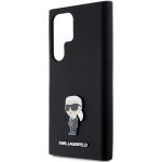 Carcasa Lagerfeld Silicone Ikonik Metal Pin compatibila cu Samsung Galaxy S24 Ultra, Negru 15 - lerato.ro