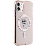Carcasa Karl Lagerfeld IML Choupette, Ring MagSafe compatibila cu iPhone 11 / XR, Roz 13 - lerato.ro