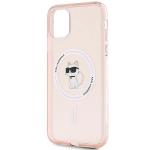 Carcasa Karl Lagerfeld IML Choupette, Ring MagSafe compatibila cu iPhone 11 / XR, Roz 7 - lerato.ro