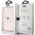 Carcasa Karl Lagerfeld IML Choupette, Ring MagSafe compatibila cu iPhone 11 / XR, Roz 9 - lerato.ro
