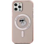 Carcasa Karl Lagerfeld IML Choupette, Ring MagSafe compatibila cu iPhone 12 / 12 Pro, Roz 2 - lerato.ro
