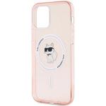 Carcasa Karl Lagerfeld IML Choupette, Ring MagSafe compatibila cu iPhone 12 / 12 Pro, Roz 6 - lerato.ro