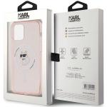 Carcasa Karl Lagerfeld IML Choupette, Ring MagSafe compatibila cu iPhone 12 / 12 Pro, Roz 8 - lerato.ro