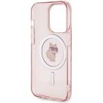 Carcasa Karl Lagerfeld IML Choupette, Ring MagSafe compatibila cu iPhone 15 Pro Max, Roz 8 - lerato.ro