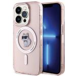 Carcasa Karl Lagerfeld IML Choupette, Ring MagSafe compatibila cu iPhone 15 Pro Max, Roz 10 - lerato.ro