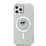 Carcasa Karl Lagerfeld IML Choupette, Ring MagSafe compatibila cu iPhone 12 / 12 Pro, Transparent 2 - lerato.ro