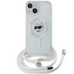 Carcasa Karl Lagerfeld IML Choupette Head & Cord, Ring MagSafe compatibila cu iPhone 13 / 14 / 15, Transparent 2 - lerato.ro