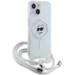 Carcasa Karl Lagerfeld IML Choupette Head & Cord, Ring MagSafe compatibila cu iPhone 13 / 14 / 15, Transparent 4 - lerato.ro