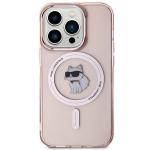 Carcasa Karl Lagerfeld IML Choupette, Ring MagSafe compatibila cu iPhone 15 Pro, Roz 2 - lerato.ro