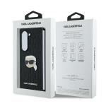 Carcasa Karl Lagerfeld Saffiano Monogram Head Pin compatibila cu Samsung Galaxy Z Fold 6, Negru 8 - lerato.ro