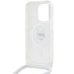 Carcasa Karl Lagerfeld IML Choupette Head & Cord, Ring MagSafe compatibila cu iPhone 15 Pro Max, Transparent 14 - lerato.ro