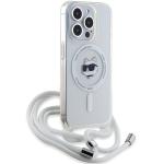 Carcasa Karl Lagerfeld IML Choupette Head & Cord, Ring MagSafe compatibila cu iPhone 15 Pro Max, Transparent 4 - lerato.ro