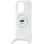 Carcasa Karl Lagerfeld IML Choupette Head & Cord, Ring MagSafe compatibila cu iPhone 15 Pro Max, Transparent 6 - lerato.ro