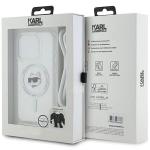 Carcasa Karl Lagerfeld IML Choupette Head & Cord, Ring MagSafe compatibila cu iPhone 15 Pro Max, Transparent 8 - lerato.ro