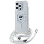 Carcasa Karl Lagerfeld IML Choupette Head & Cord, Ring MagSafe compatibila cu iPhone 15 Pro Max, Transparent 9 - lerato.ro