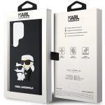 Carcasa Karl Lagerfeld 3D Rubber Karl & Choupette compatibila cu Samsung Galaxy S24 Ultra, Negru 9 - lerato.ro
