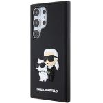 Carcasa Karl Lagerfeld 3D Rubber Karl & Choupette compatibila cu Samsung Galaxy S24 Ultra, Negru 11 - lerato.ro