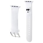 Curea Karl Lagerfeld Rubber Choupette Head 3D, compatibila cu Apple Watch 38 /40 / 41mm, Alb 4 - lerato.ro