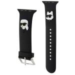 Curea Karl Lagerfeld Rubber Karl & Choupette Heads 3D, compatibila cu Apple Watch 38 /40 / 41mm, Negru 8 - lerato.ro