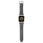 Curea Karl Lagerfeld Saffiano Monogram compatibila cu Apple Watch 38 / 40/ 41mm, Argintiu 2 - lerato.ro
