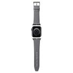 Curea Karl Lagerfeld Saffiano Monogram compatibila cu Apple Watch 38 / 40/ 41mm, Argintiu 3 - lerato.ro
