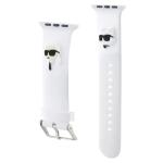 Curea Karl Lagerfeld Rubber Karl & Choupette Heads 3D, compatibila cu Apple Watch 38 /40 / 41mm, Alb 4 - lerato.ro