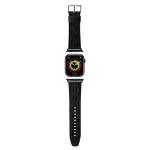 Curea Karl Lagerfeld Saffiano Monogram compatibila cu Apple Watch 38 / 40/ 41mm, Negru 2 - lerato.ro