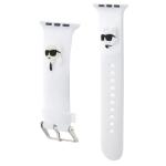 Curea Karl Lagerfeld Rubber Karl & Choupette Head 3D, compatibila cu Apple Watch 42/44/45/49mm, Alb 4 - lerato.ro