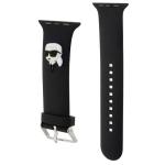 Curea Karl Lagerfeld Rubber Karl Head 3D, compatibila cu Apple Watch 42/44/45/49mm, Negru 8 - lerato.ro