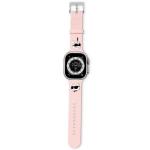 Curea Karl Lagerfeld Rubber Karl & Choupette Head 3D, compatibila cu Apple Watch 42/44/45/49mm, Roz 3 - lerato.ro