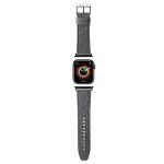 Curea Karl Lagerfeld Saffiano Monogram compatibila cu Apple Watch 42 /44 /45 / 49mm, Argintiu 2 - lerato.ro