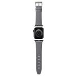 Curea Karl Lagerfeld Saffiano Monogram compatibila cu Apple Watch 42 /44 /45 / 49mm, Argintiu 3 - lerato.ro