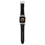 Curea Karl Lagerfeld Saffiano Monogram compatibila cu Apple Watch 42 /44 /45 / 49mm, Negru 2 - lerato.ro