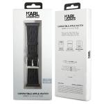 Curea Karl Lagerfeld Saffiano Monogram compatibila cu Apple Watch 42 /44 /45 / 49mm, Negru 4 - lerato.ro