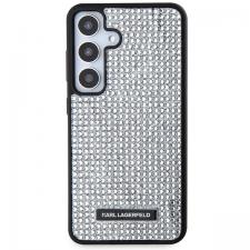 Carcasa Karl Lagerfeld Rhinestone Metal Logo compatibila cu Samsung Galaxy S24, Argintiu