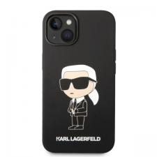 Carcasa Karl Lagerfeld Silicone Ikonik compatibila cu iPhone 14 Plus, Negru