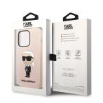 Carcasa Karl Lagerfeld Silicone Ikonik compatibila cu iPhone 14 Pro Max, Roz 9 - lerato.ro