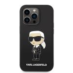Carcasa Karl Lagerfeld Silicone Ikonik compatibila cu iPhone 14 Pro Max, Negru 2 - lerato.ro